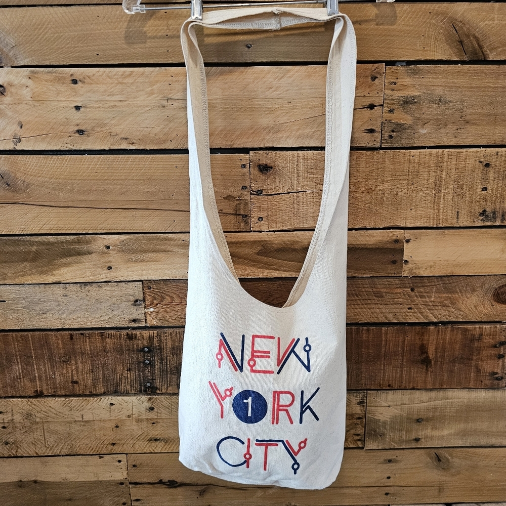 "New York City" Crossbody Natural Canvas Bag New York City Wine & Food Festival - Picture 3 of 16